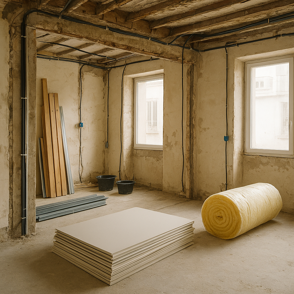 Chantier de rénovation organisé avant la reprise des travaux