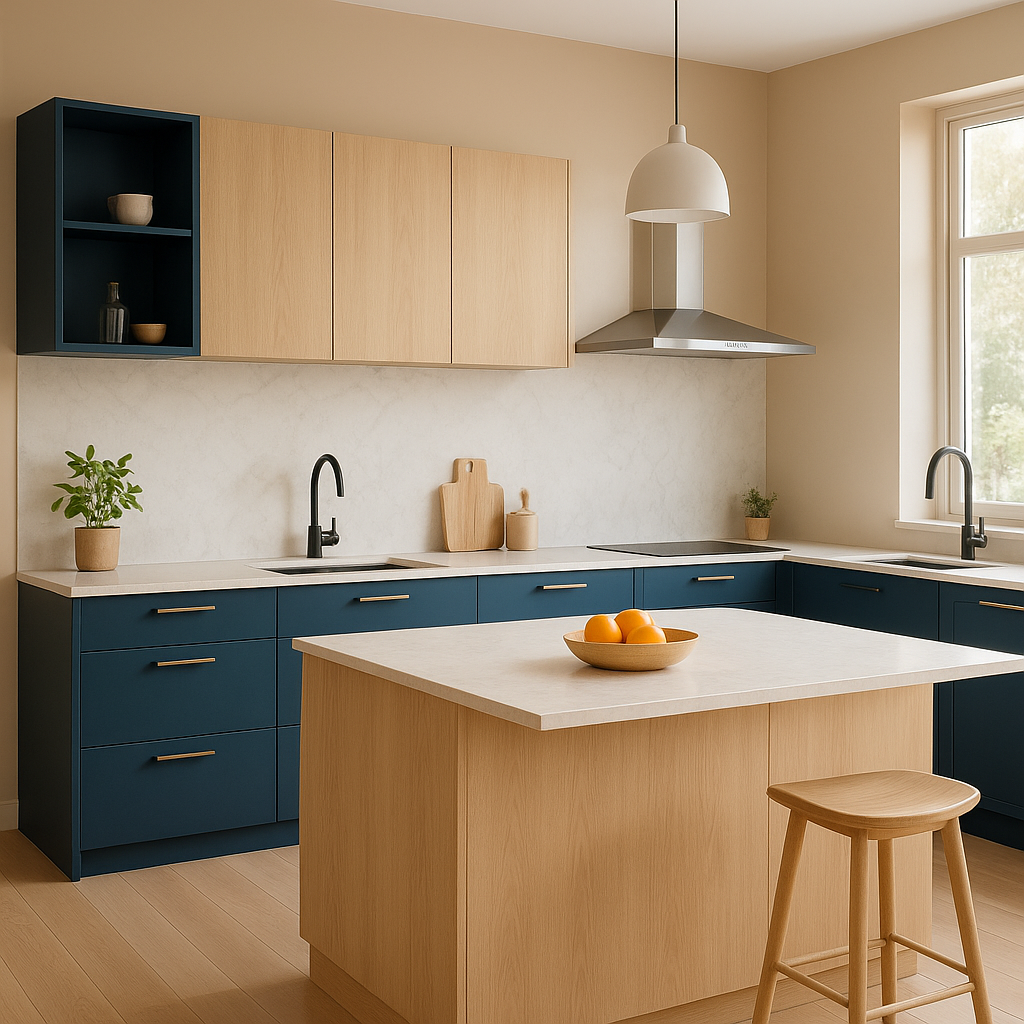 Couleurs tendance intérieur : les teintes à adopter pièce par pièce 3 Cuisine avec des couleurs tendance intérieure adaptées à une pièce lumineuse