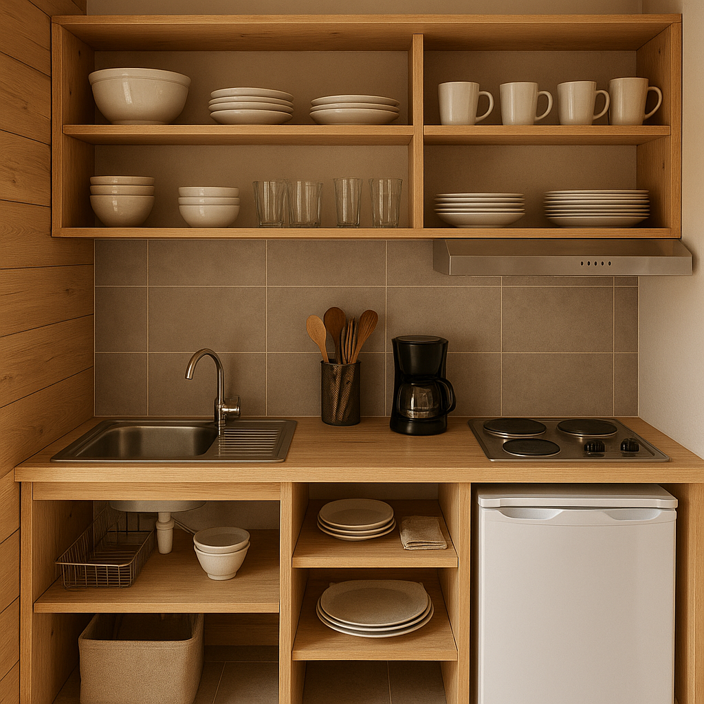 Cuisine de gîte pratique et facile à entretenir