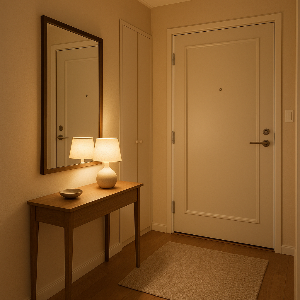 Home staging appartement : les 10 actions qui valorisent le plus un bien 3 Entrée valorisée grâce au home staging appartement