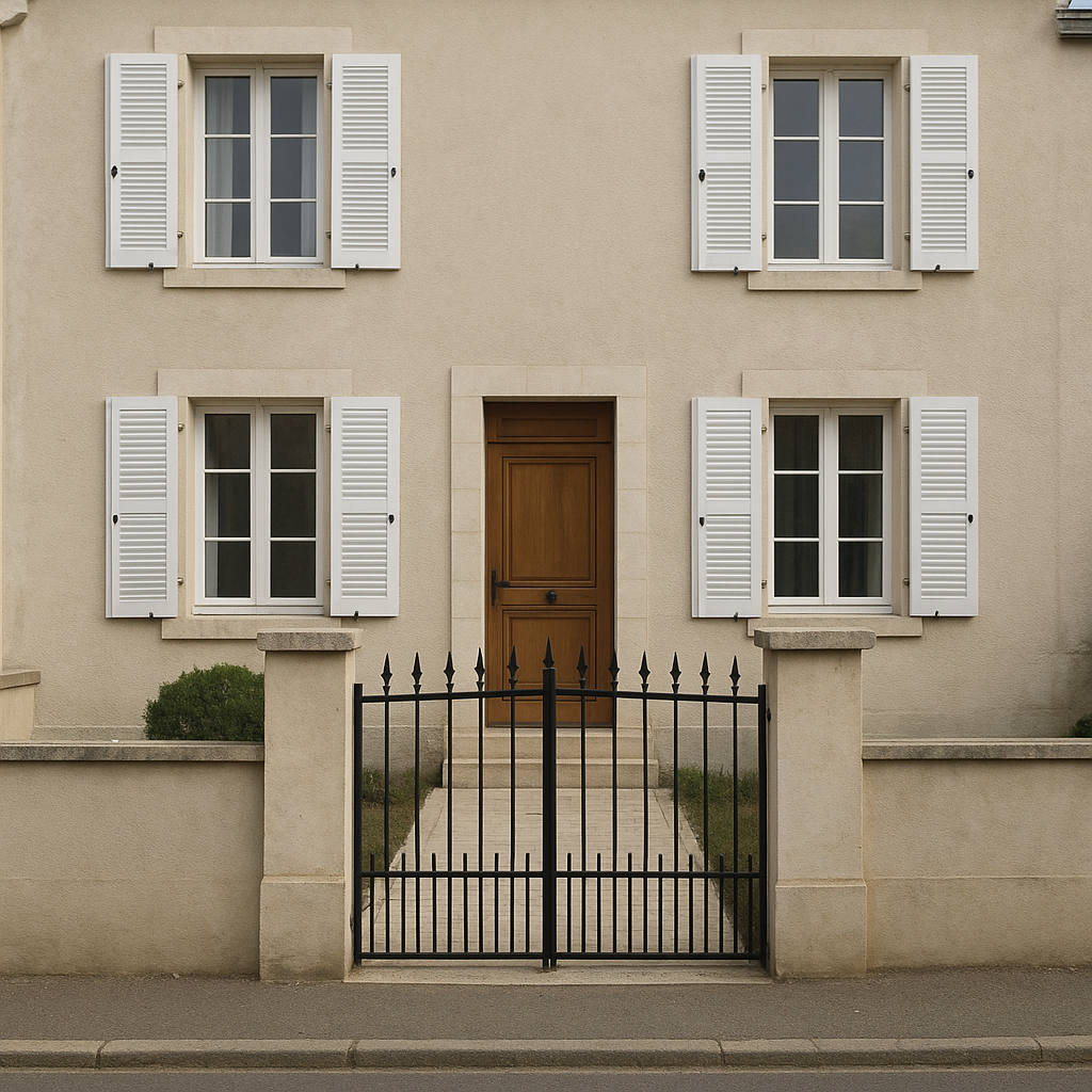 Façade de maison entretenue pour améliorer la perception du bien