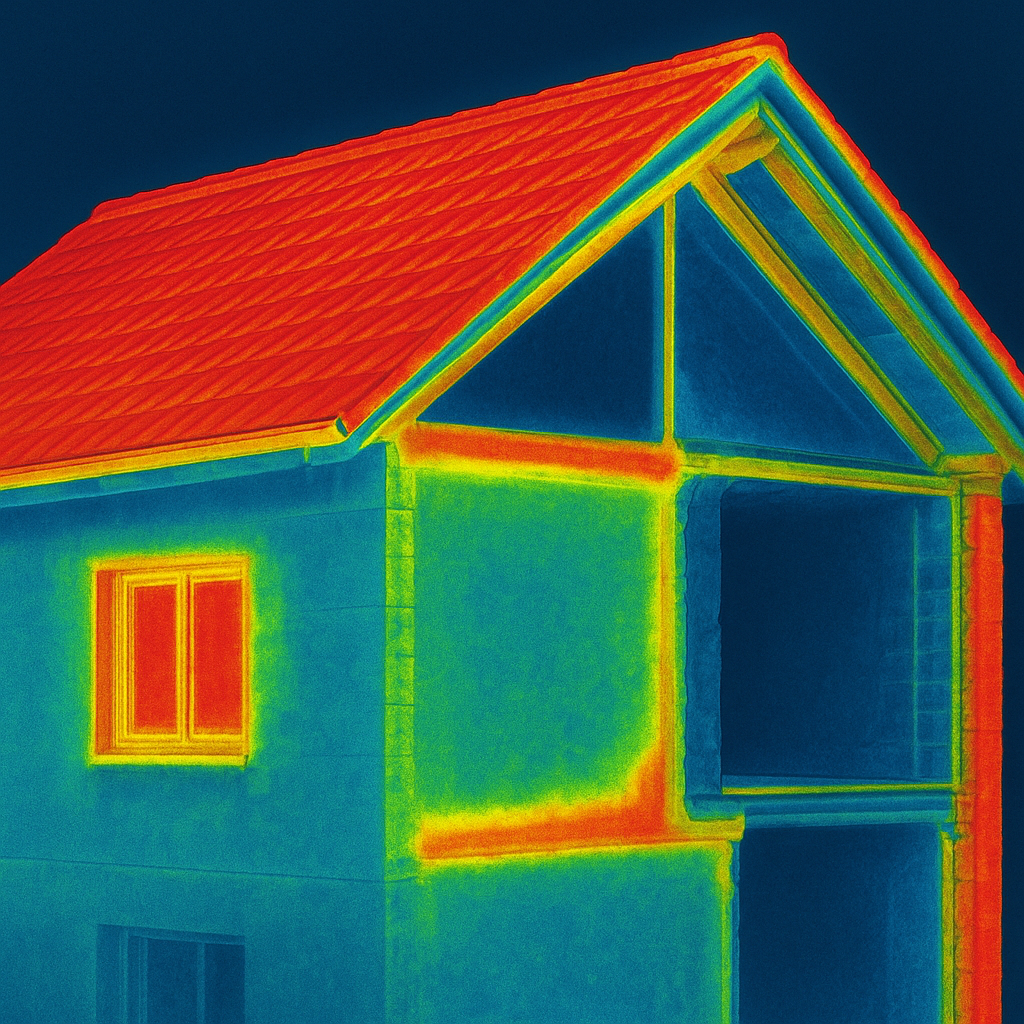 Isolation maison : par où commencer pour gagner en confort et réduire la facture ? 2 Schéma réaliste des principales déperditions thermiques d’une maison